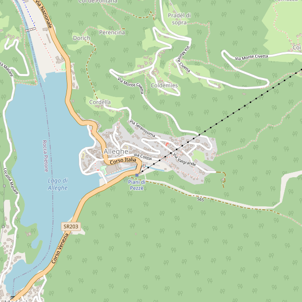 Thumbnail mappa hotel di Alleghe