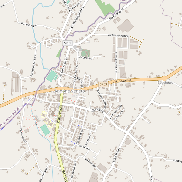 Thumbnail mappa stradale di Annone Veneto