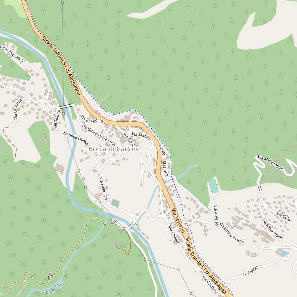 Thumbnail mappa hotel di Borca di Cadore