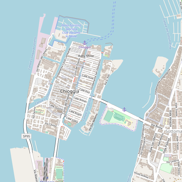 Thumbnail mappa stradale di Chioggia