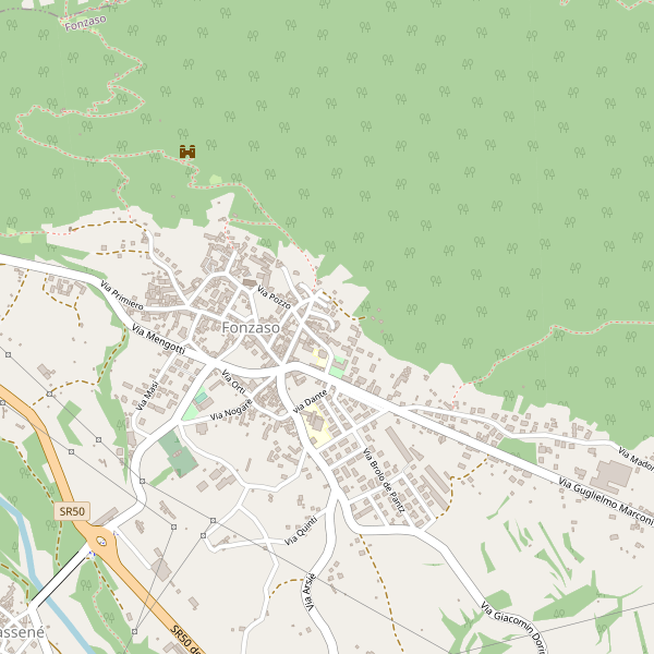Thumbnail mappa hotel di Fonzaso