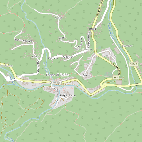 Thumbnail mappa chiese di Forno di Zoldo