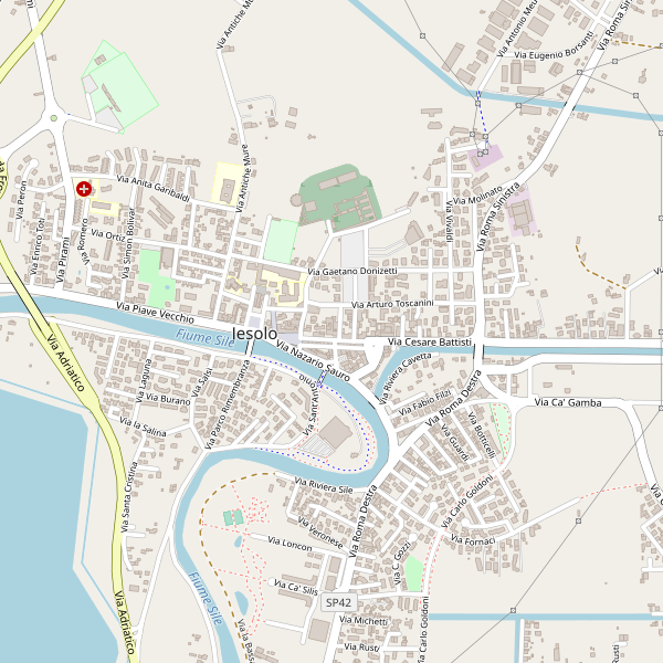 Thumbnail mappa stradale di Jesolo