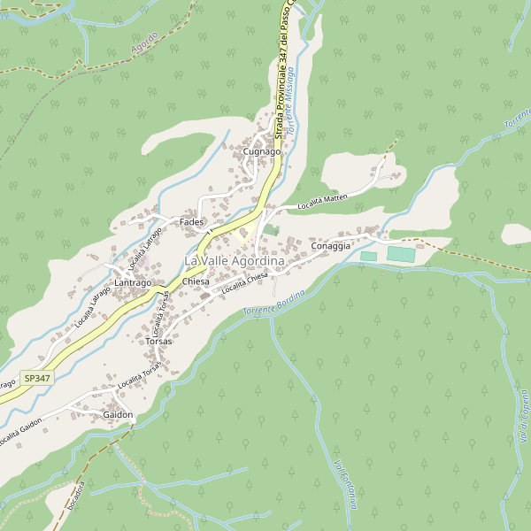 Thumbnail mappa hotel di La Valle Agordina