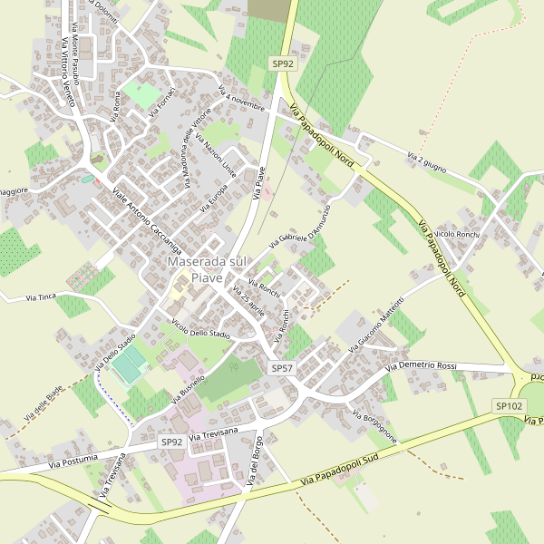 Thumbnail mappa stradale di Maserada sul Piave
