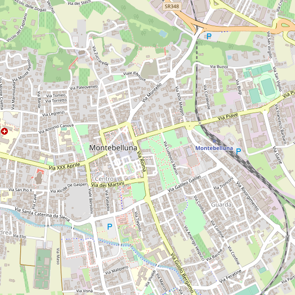 Thumbnail mappa stradale di Montebelluna