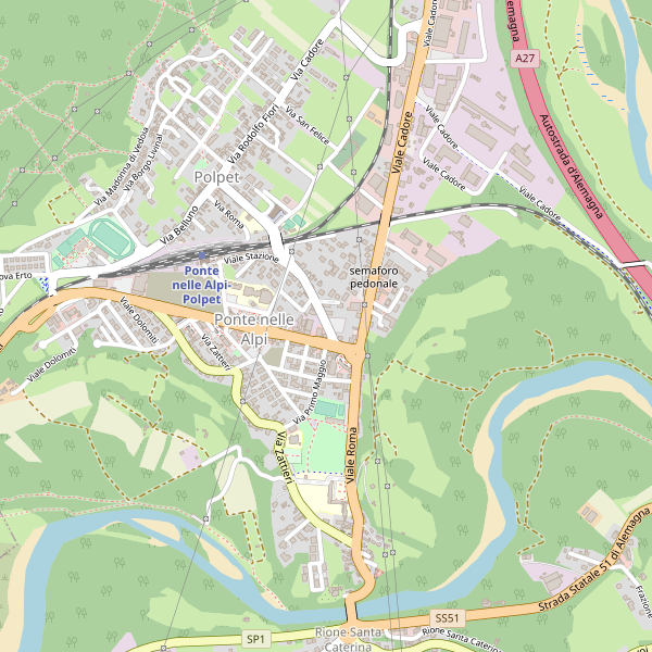 Thumbnail mappa hotel di Ponte nelle Alpi