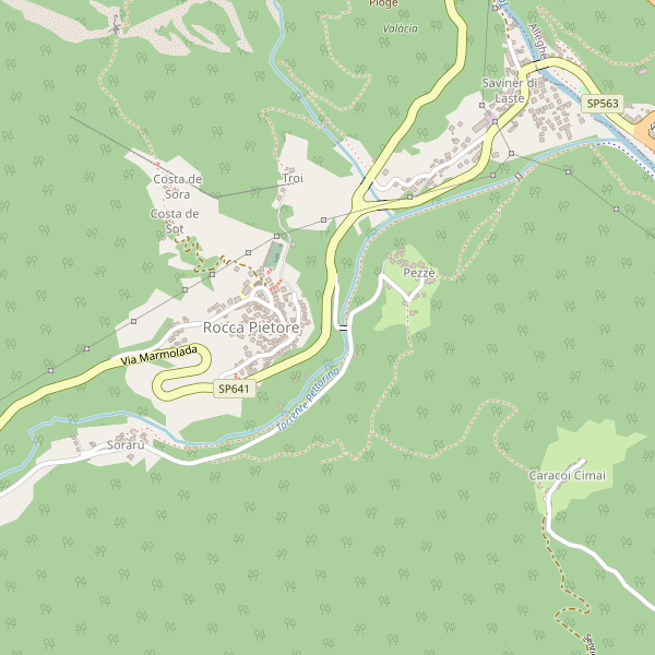 Thumbnail mappa supermercati di Rocca Pietore