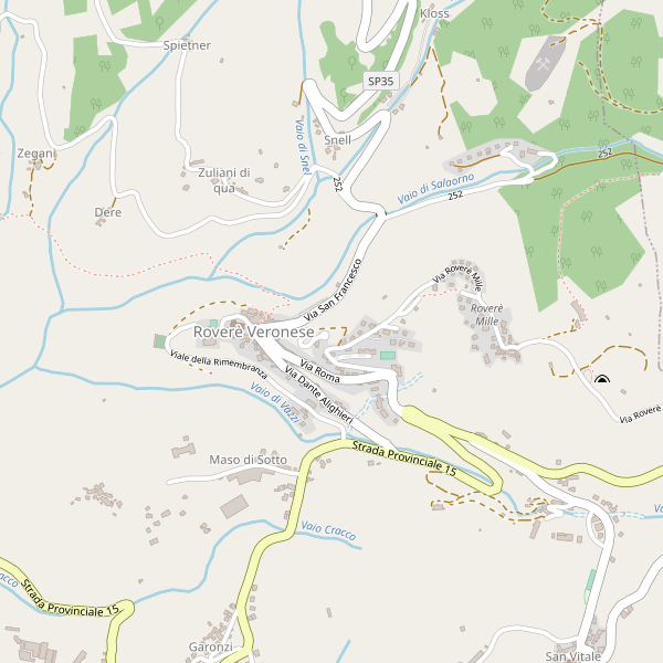 Thumbnail mappa stradale di Roverè Veronese