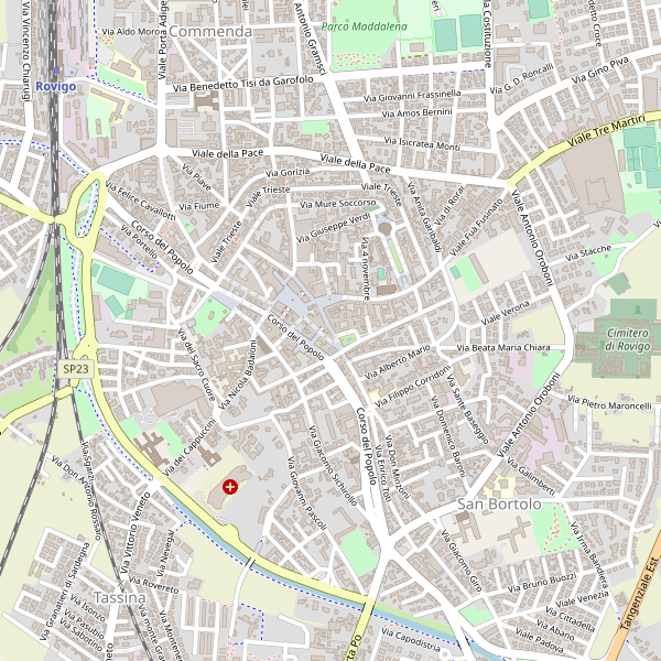 Thumbnail mappa stradale di Rovigo