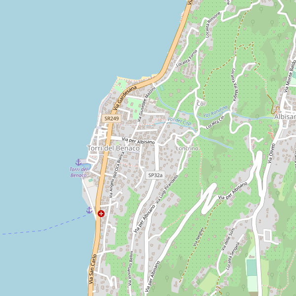 Thumbnail mappa stradale di Torri del Benaco