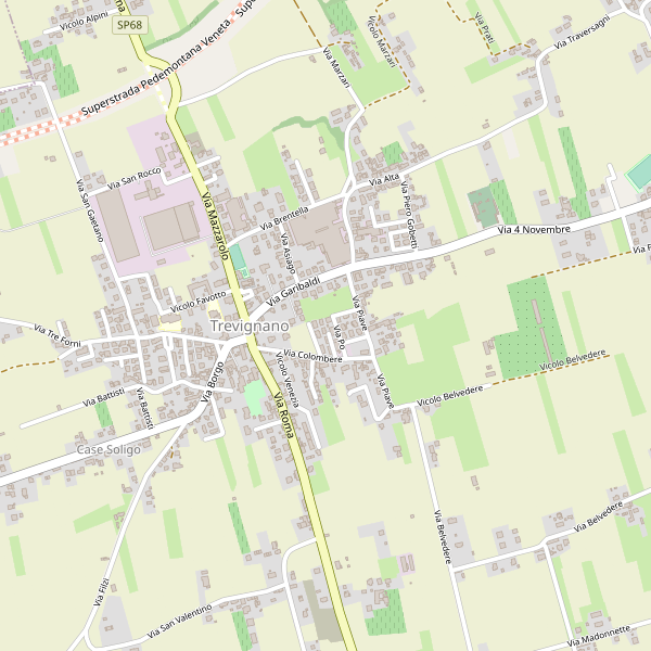 Thumbnail mappa stradale di Trevignano