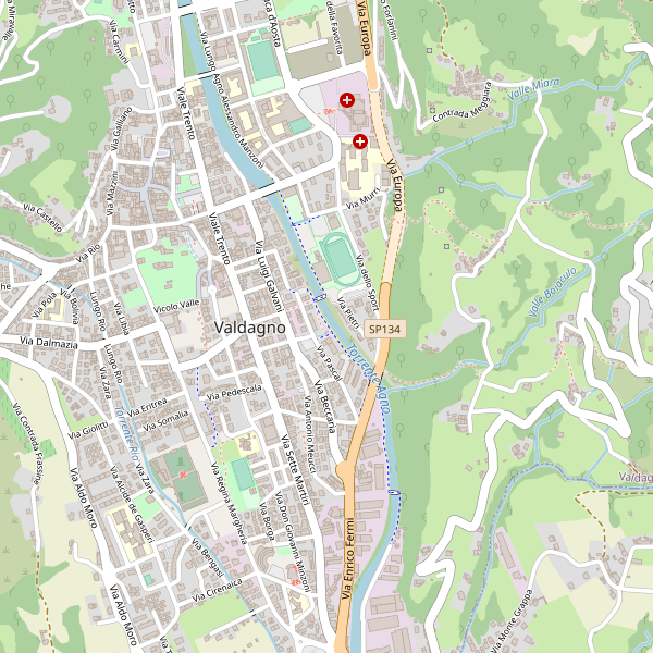 Thumbnail mappa stradale di Valdagno