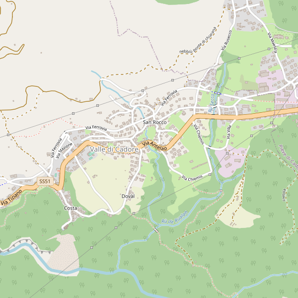 Thumbnail mappa hotel di Valle di Cadore