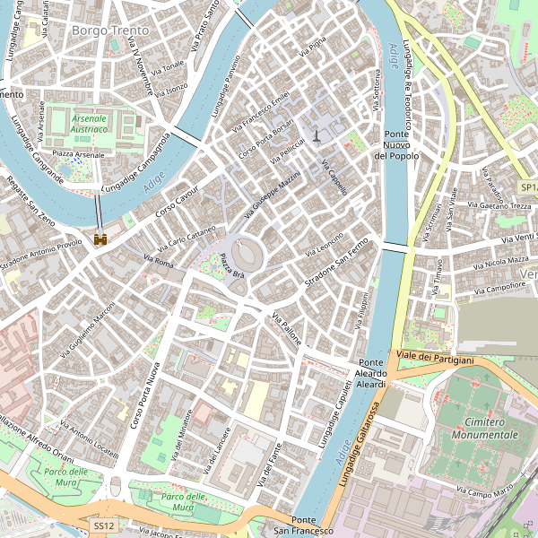 Thumbnail mappa stradale di Verona