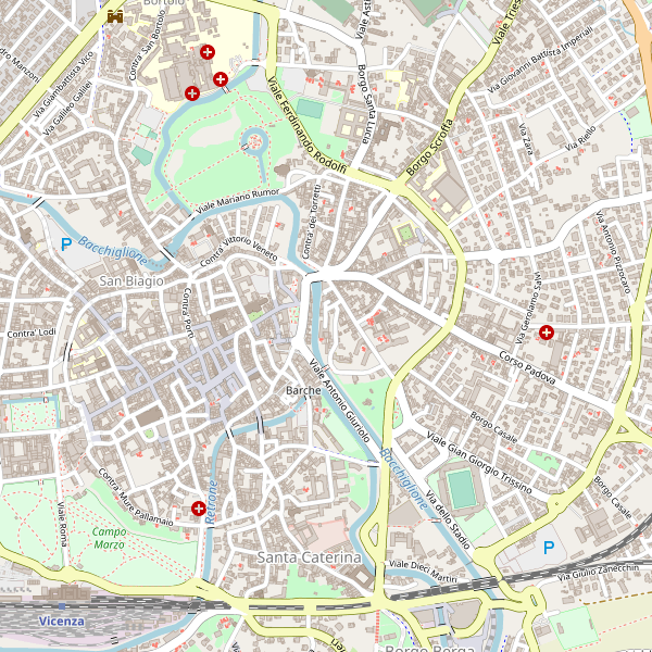 Thumbnail mappa ostelli di Vicenza