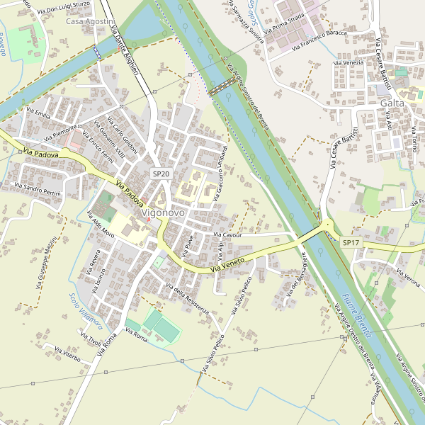 Thumbnail mappa stradale di Vigonovo