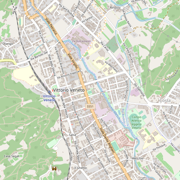 Thumbnail mappa stradale di Vittorio Veneto