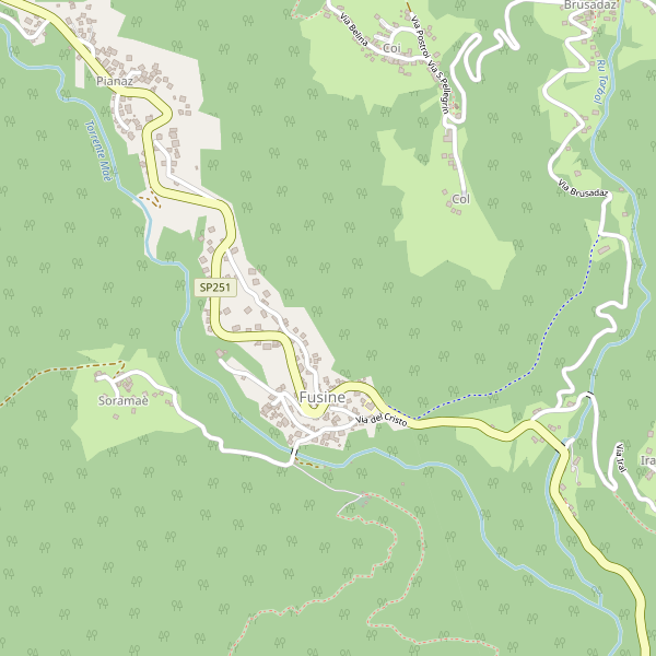 Thumbnail mappa stradale di Zoldo Alto