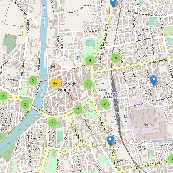 Thumbnail mappa bar di Bassano del Grappa