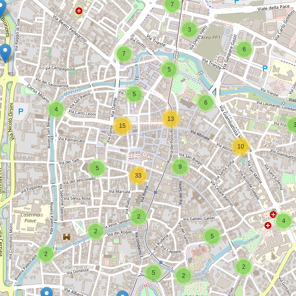 Thumbnail mappa bar di Padova