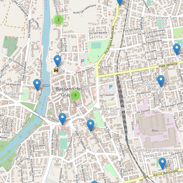 Thumbnail mappa chiese di Bassano del Grappa