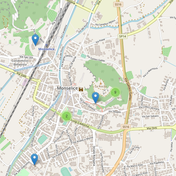 Thumbnail mappa chiese di Monselice