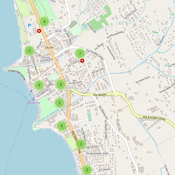 Thumbnail mappa hotel di Bardolino