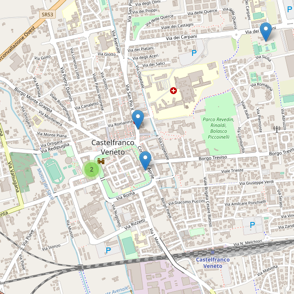 Thumbnail mappa hotel di Castelfranco Veneto