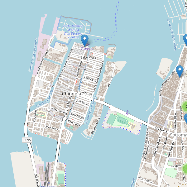 Thumbnail mappa hotel di Chioggia