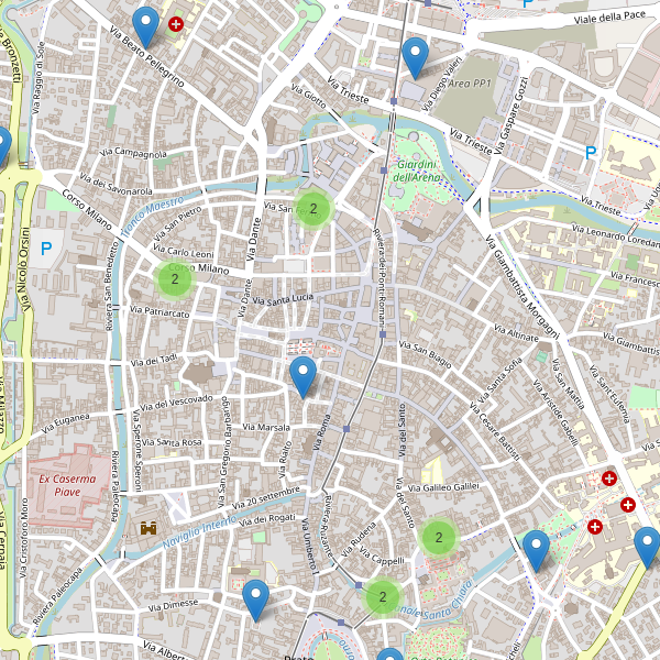 Thumbnail mappa hotel di Padova