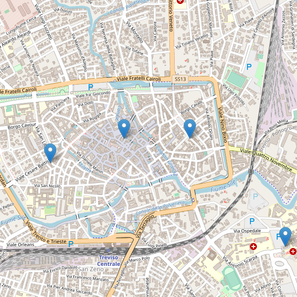 Thumbnail mappa hotel di Treviso