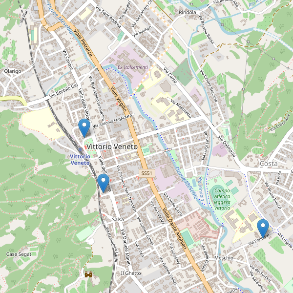 Thumbnail mappa hotel di Vittorio Veneto