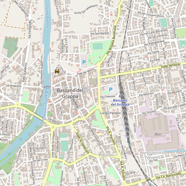 Thumbnail mappa mercati di Bassano del Grappa