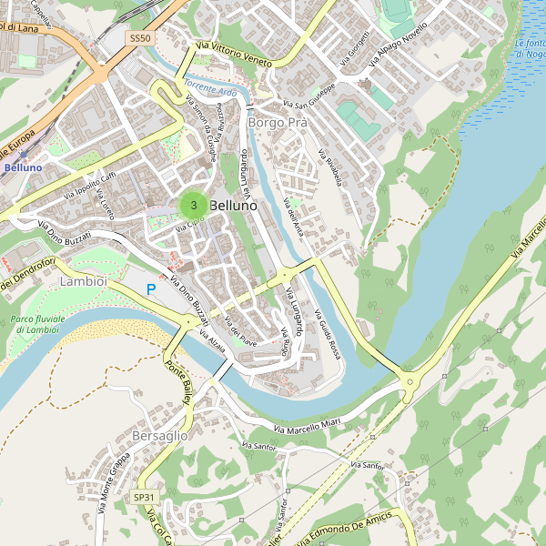 Thumbnail mappa musei di Belluno