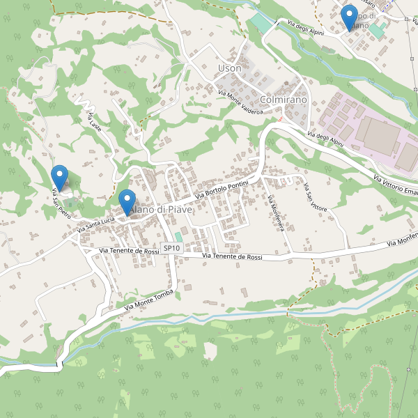 Thumbnail mappa parcheggi di Alano di Piave