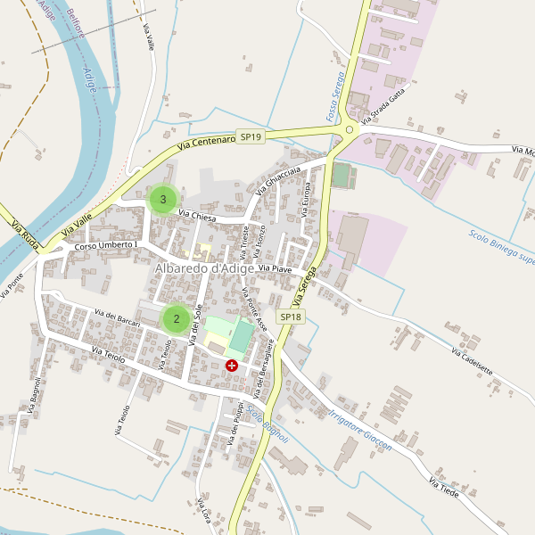 Thumbnail mappa parcheggi di Albaredo d'Adige