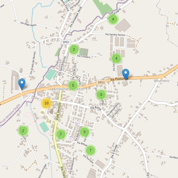 Thumbnail mappa parcheggi di Annone Veneto