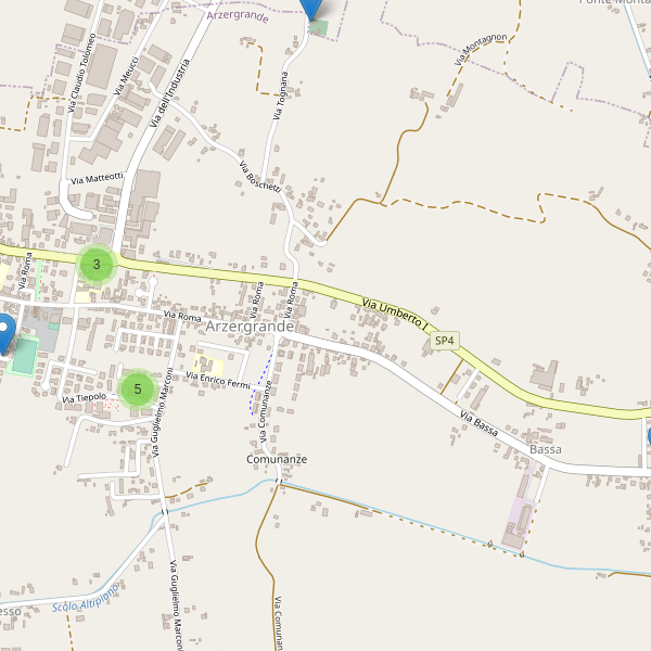 Thumbnail mappa parcheggi di Arzergrande
