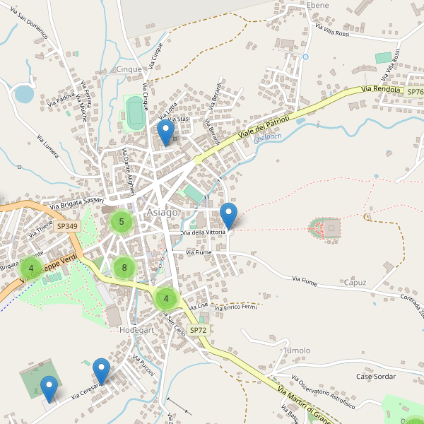 Thumbnail mappa parcheggi di Asiago