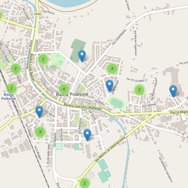 Thumbnail mappa parcheggi di Badia Polesine