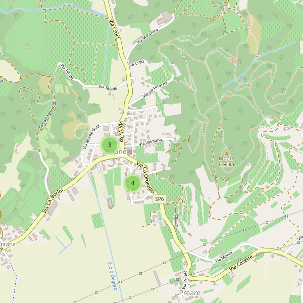 Thumbnail mappa parcheggi di Baone
