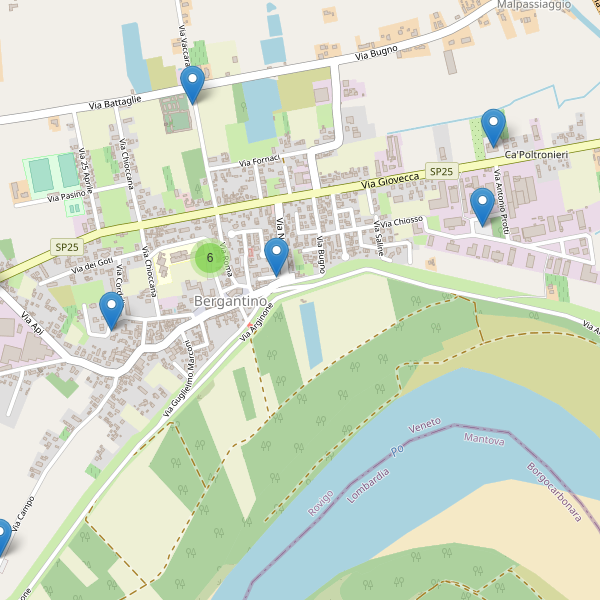 Thumbnail mappa parcheggi di Bergantino