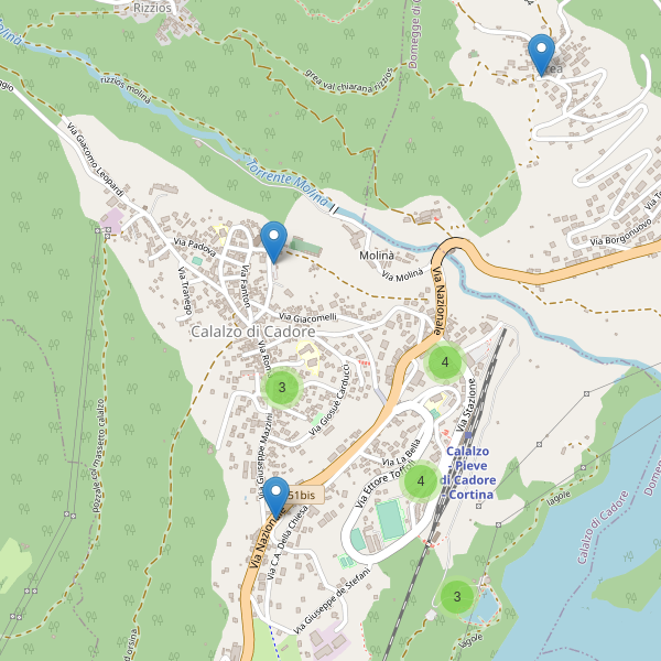 Thumbnail mappa parcheggi di Calalzo di Cadore