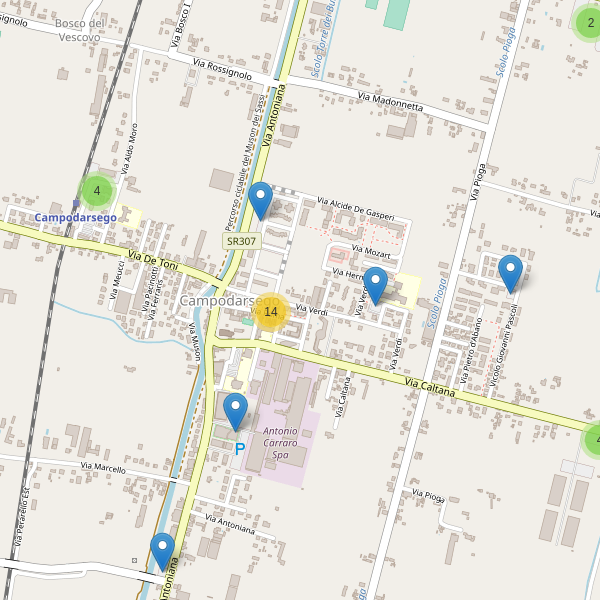 Thumbnail mappa parcheggi di Campodarsego