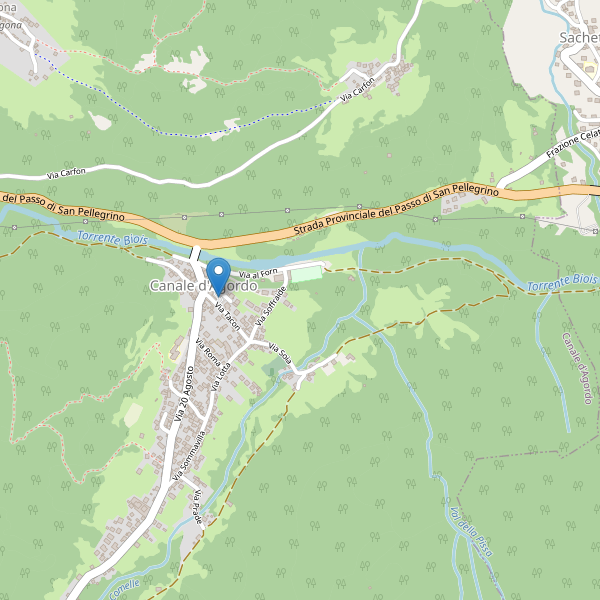 Thumbnail mappa parcheggi di Canale d'Agordo