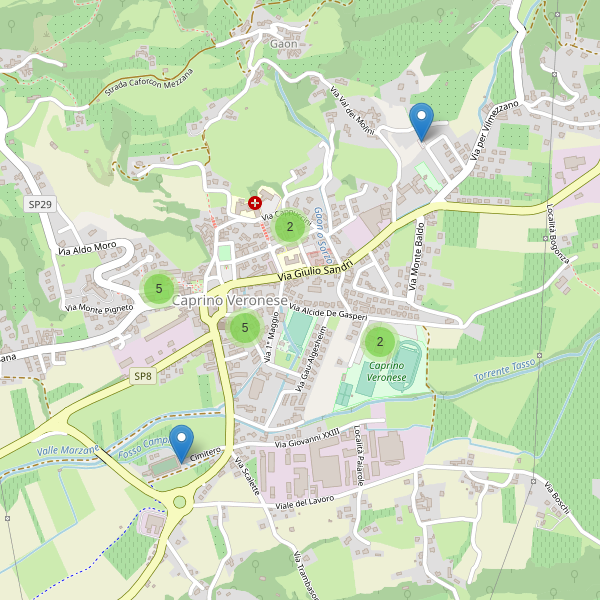 Thumbnail mappa parcheggi di Caprino Veronese