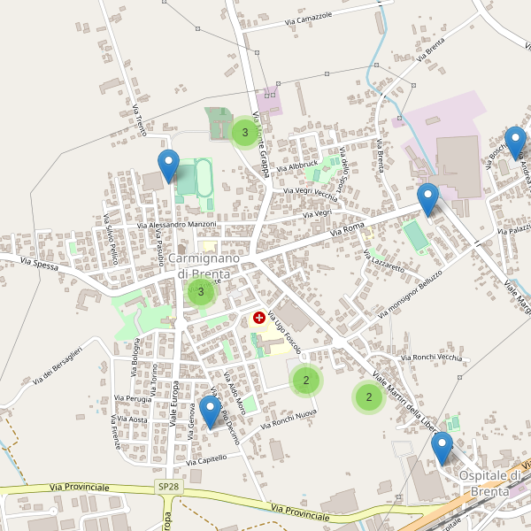 Thumbnail mappa parcheggi di Carmignano di Brenta