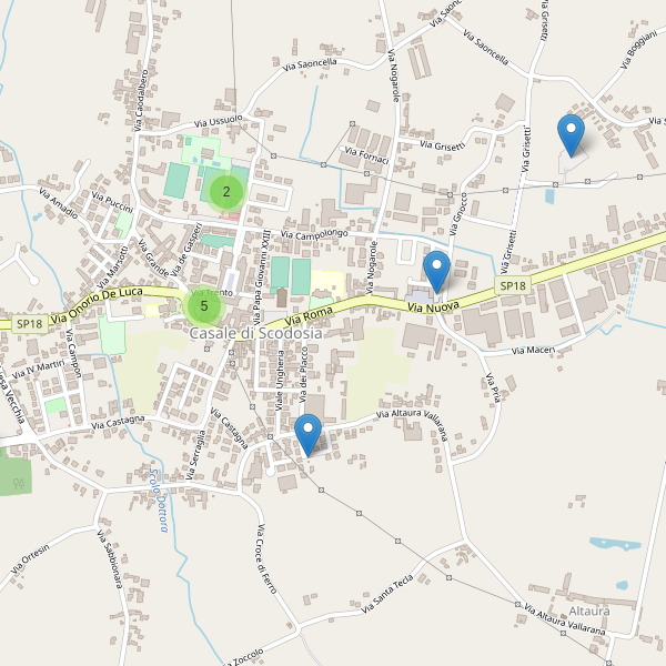 Thumbnail mappa parcheggi di Casale di Scodosia