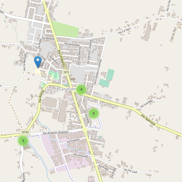 Thumbnail mappa parcheggi di Casalserugo